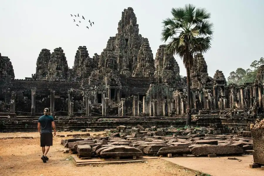 Tour turista en Angkor Wat