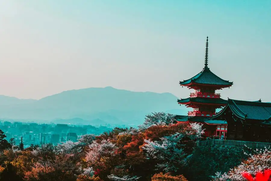 Paisaje en una montaña de Japón