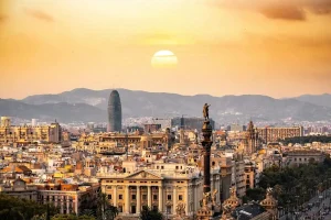 Ciudad de Barcelona en España